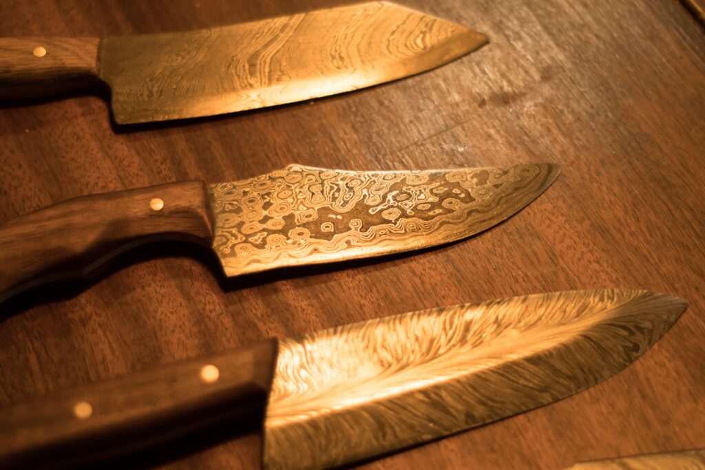 handmade metal knives